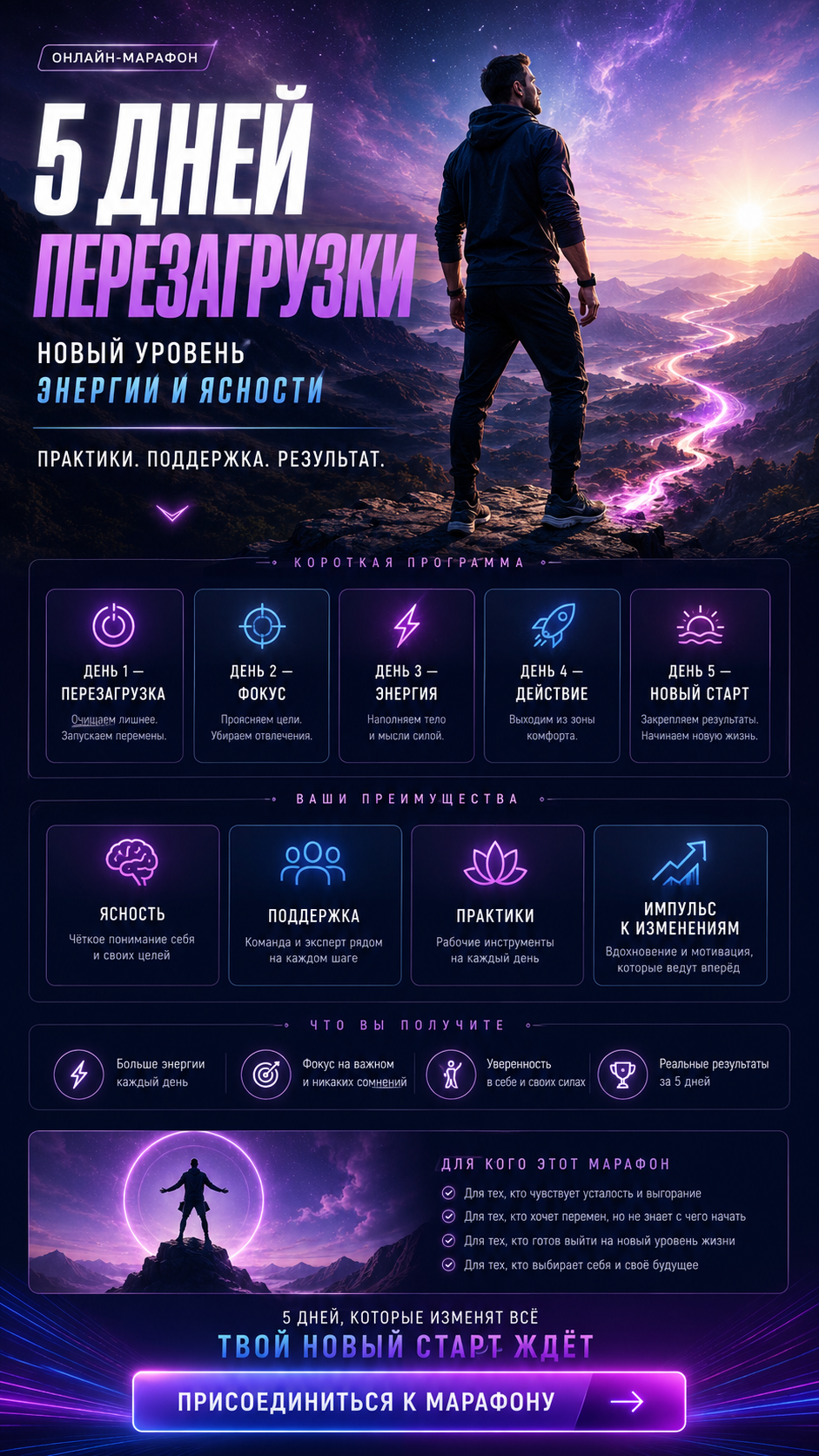 Пример страницы для эксперта: Онлайн‑марафон